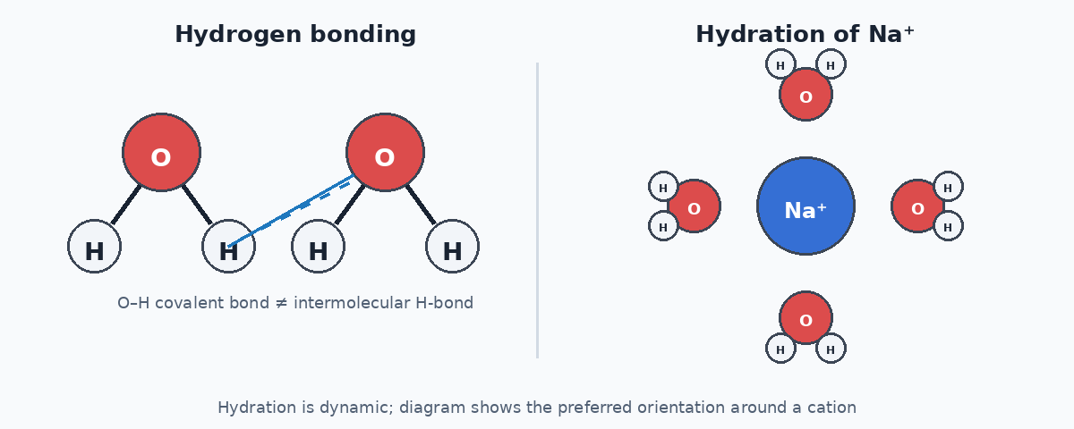 Hydrogen bonding between water molecules and hydration around sodium ion